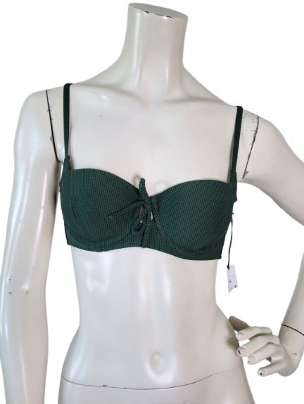 Shade & Shore Bikini Top Womens 32B Dark Green NEW